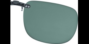 Voorhanger voor metalen monturen, opklembaar 56 x 46 mm - Groen, gepolariseerd