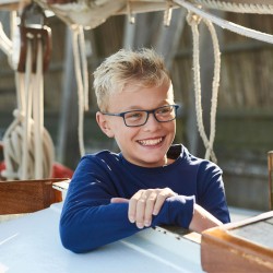 Sam Donkerblauw/Geelgroen, maat 49