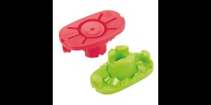 NIDEK afnameblok Pliable-Cup, kleurgesorteerd (5x rood en 5x groen) voor links rechts onderscheid, tot curve 6