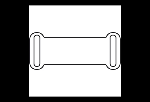 Prijsetiketten, Flexibel, 53 x 26 mm, opening: 22 mm