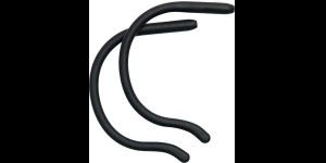 Siliconen kruloortip voor volwassenen zwart Ø 1,3 tot 1,4 mm