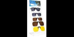 Display met assortiment gepolariseerde flip-ups (10 stuks)