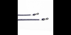 Brillenband met klinknagels donker blauw 3 stuks