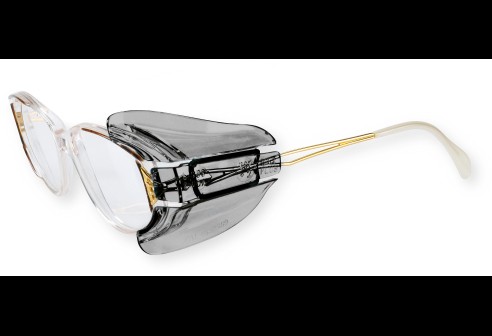 Zijkapjes polycarbonaat grijs-transparant