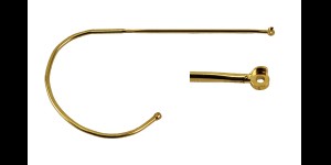 Krulveer met duplex bak 1.0 mm goudkleurig