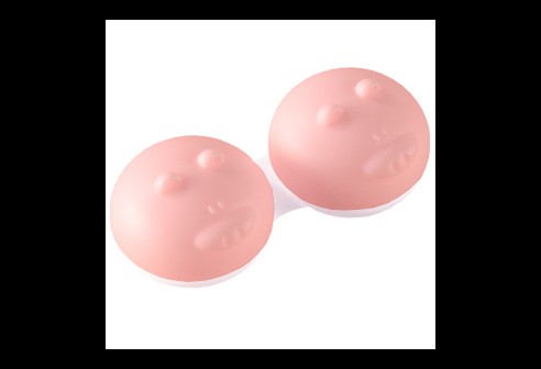 Contactlenzen houders - Varken, roze