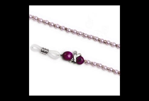 Brilketting Abigail roze, 2 stuks 