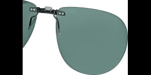 Voorhanger voor kunststof monturen, opklembaar 62 x 54 mm -  Groen, polariserend