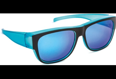 Overzetzonnebril blauw-zwart