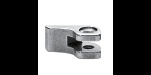 Soldeerscharnieren voorstukdeel, dubbele ogen, links, opening 1,0 mm