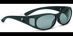 Shoptic overzetzonnebril zwart ovaal, soft touch