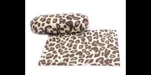 Etui Leopard met microvezeldoekje