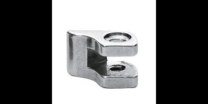 Soldeerscharnieren voorstukdeel, dubbele ogen, links, opening 0,9 mm