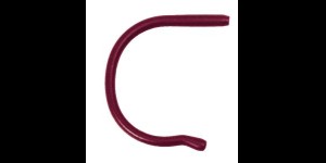 Siliconen kruloortip voor volwassenen bordeaux Ø 1,0 tot 1,1 mm