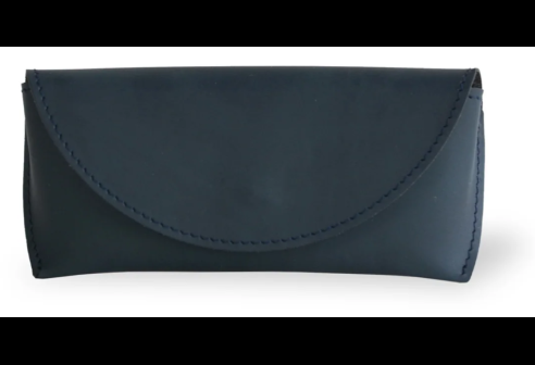 Duurzaam etui JOHAN nachtblauw - gerecycled leerafval