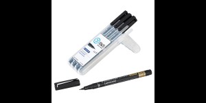 Glasmarkeer stiften superfijn-schrijver, zwart