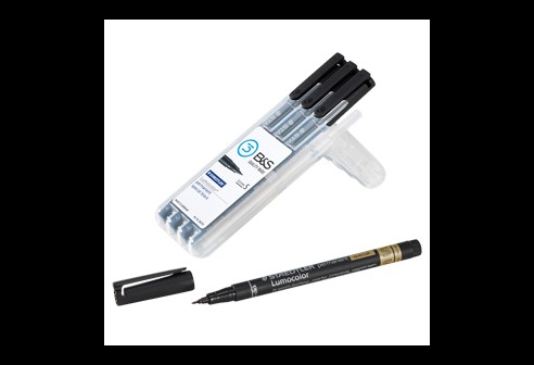 Glasmarkeer stiften superfijn-schrijver, zwart