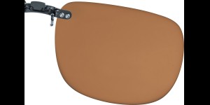 Voorhanger voor metalen monturen, opklembaar 56 x 46 mm - Bruin, gepolariseerd