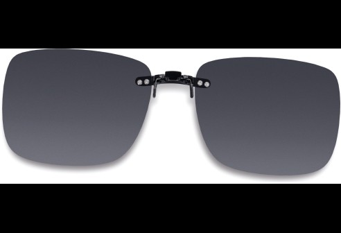 Voorhanger voor metalen monturen, opklembaar 52 x 42 mm - Grijs, gepolariseerd