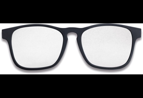 Polarisatie voorhanger zwart hoekig model zilver verspiegeld 85-90% 