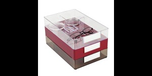 Werkbakken transparant van gerecycled kunststof - Middelgrote uitvoering