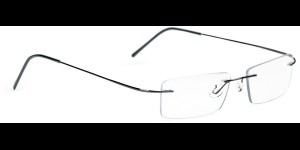 Glasbril van Beta-titanium met Monoblockveren, zwart