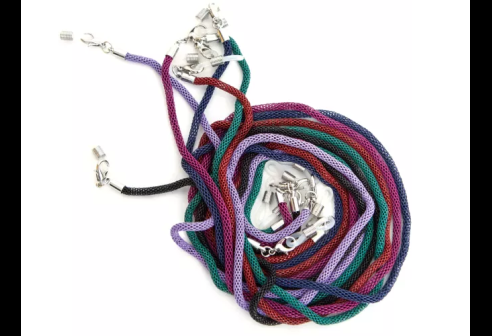 Assortiment brilkoorden metaal met karabijnsluiting, 6 stuks