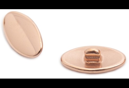 Titanium klikpad rose goud allergievrij 13 mm