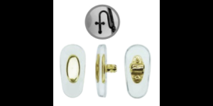  Siliconen insteek pads RayBan goud kern 16 mm