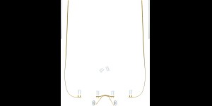 Complete glasbrilset met monoblock veren goud