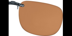 Voorhanger voor metalen monturen, opklembaar 62 x 52 mm - Bruin, gepolariseerd