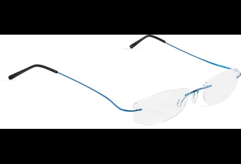 Glasbril van Beta-titanium met Monoblockveren, blauw
