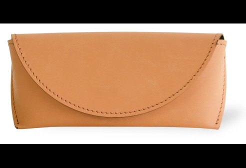 Duurzaam etui JOHAN blond bruin - gerecycled leerafval