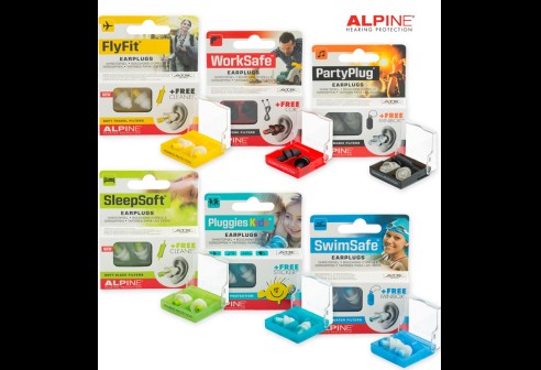 Oordopjes Alpine assortie 
per 8 paar

