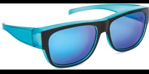 Overzetzonnebril klein blauw-zwart