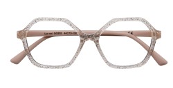 Lux glitter nude/caramel, maat 44