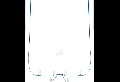 Complete glasbrilset met monoblock veren blauw