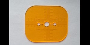 Mallenplaatje oranje doorzichtig van Horka, 140 stuks