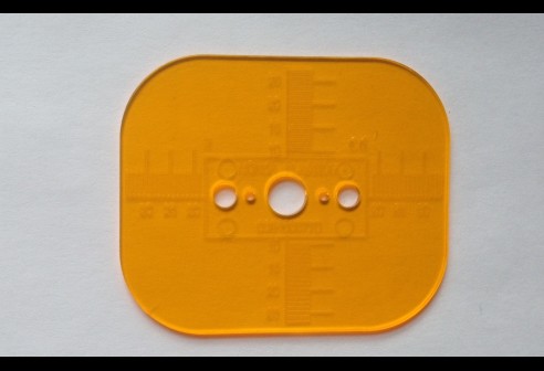 Mallenplaatje oranje doorzichtig van Horka, 140 stuks