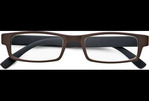 Leesbril kunststof met soft touch bruin