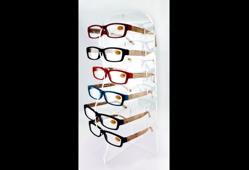 Transparant display voor 6 monturen