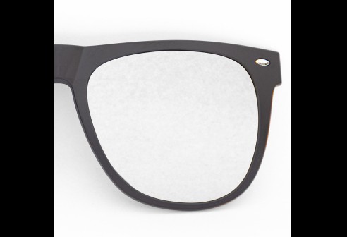 Polarisatie voorhanger zwart hoekig model zilver verspiegeld 85-90% 