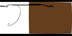 Voorhanger opklapbaar, zeer fijne uitvoering, maat M, gun frame - Bruin, polariserend