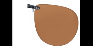 Voorhanger voor metalen monturen, opklembaar 62 x 54 mm - Bruin, gepolariseerd