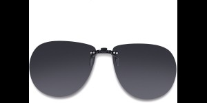 Voorhanger voor kunststof monturen, opklembaar 62 x 54 mm - Grijs, polariserend