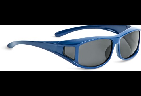 Shoptic Overzetbril, klein - rechthoekig - Blauw