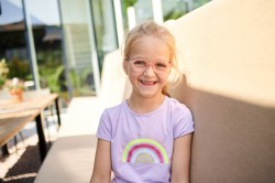 Charly transparant perzik/oud roze, maat 40