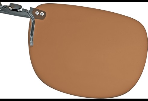 Voorhanger voor kunststof monturen, opklembaar 56 x 46 mm - Bruin, polariserend