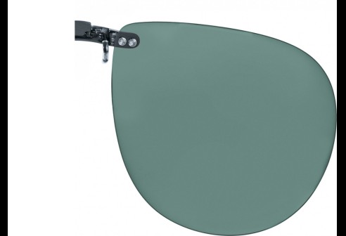 Voorhanger voor metalen monturen, opklembaar 62 x 54 mm - Groen, gepolariseerd