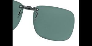 Voorhanger voor kunststof monturen, opklembaar 52 x 42 mm - Groen, polariserend